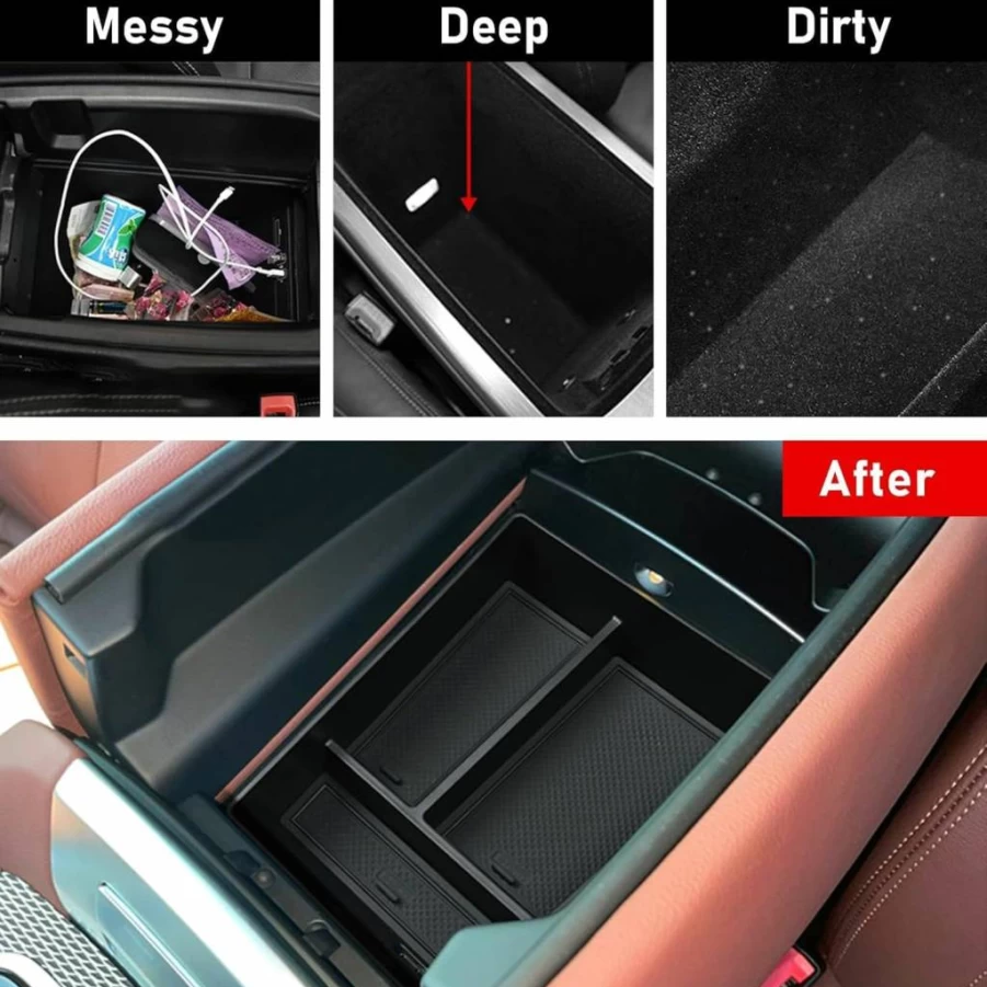 Jaronx Center Console Organizer Tray for BMW X5 G05 X6 G06 X7 G07 (2019-2025) - Premium Storage Accessory